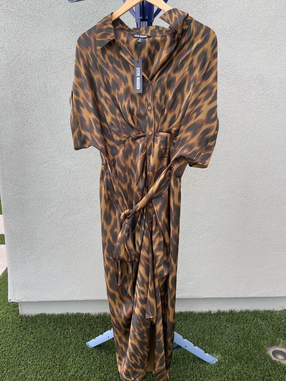 Steve Madden Toffee Brown and Black Leopard-Print Maxi Women’s Tori Dress - New! - Picture 2 of 9